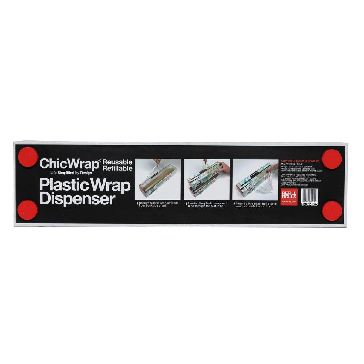 ChicWrap Dispenser Plastic Wrap | Shiplap - 12"x750'
