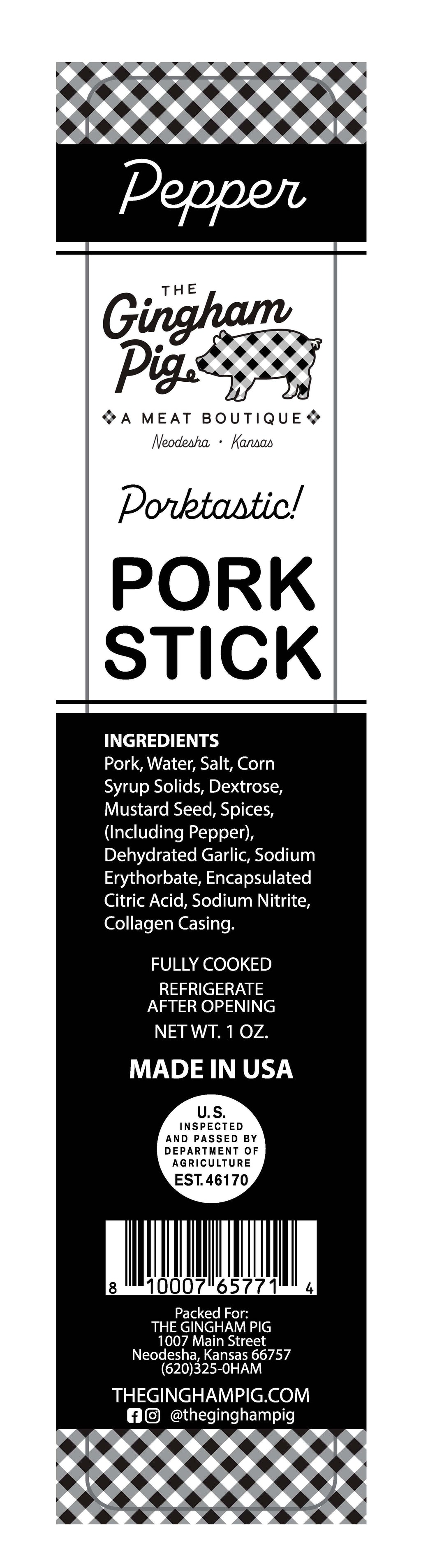 Pepper Pork Snack Stick - 1 oz.
