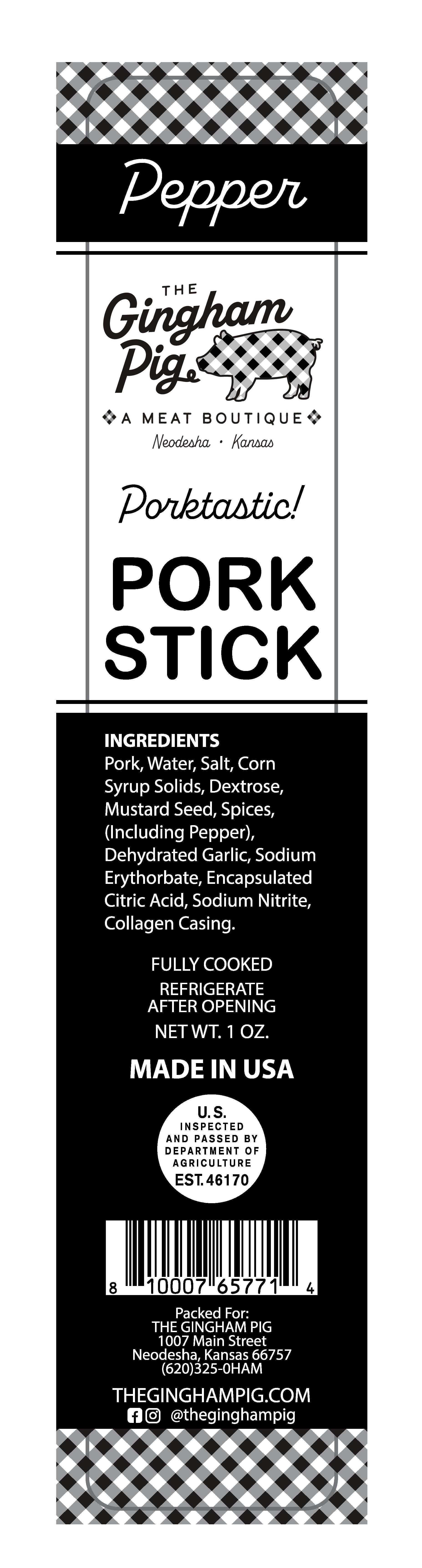 Pepper Pork Snack Stick - 1 oz.