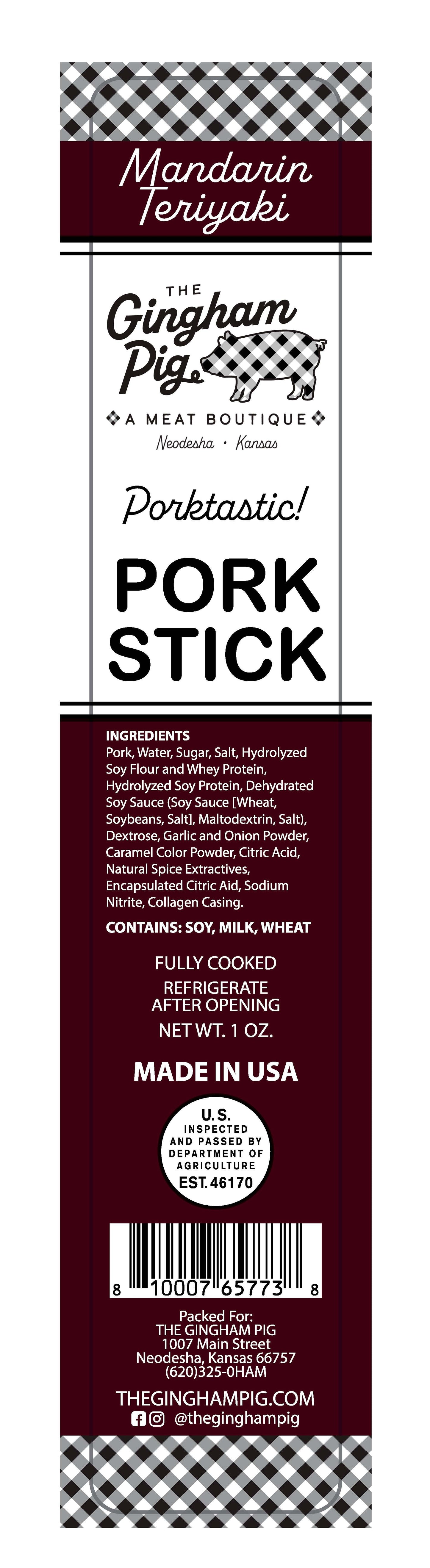 Mandarin Teriyaki Pork Snack Stick – 1 oz.