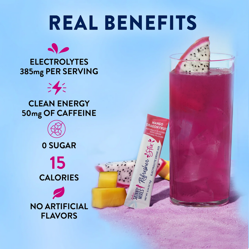 Jordan's Skinny Mixes Refresher Stix | Mango Dragon Fruit (16 count)