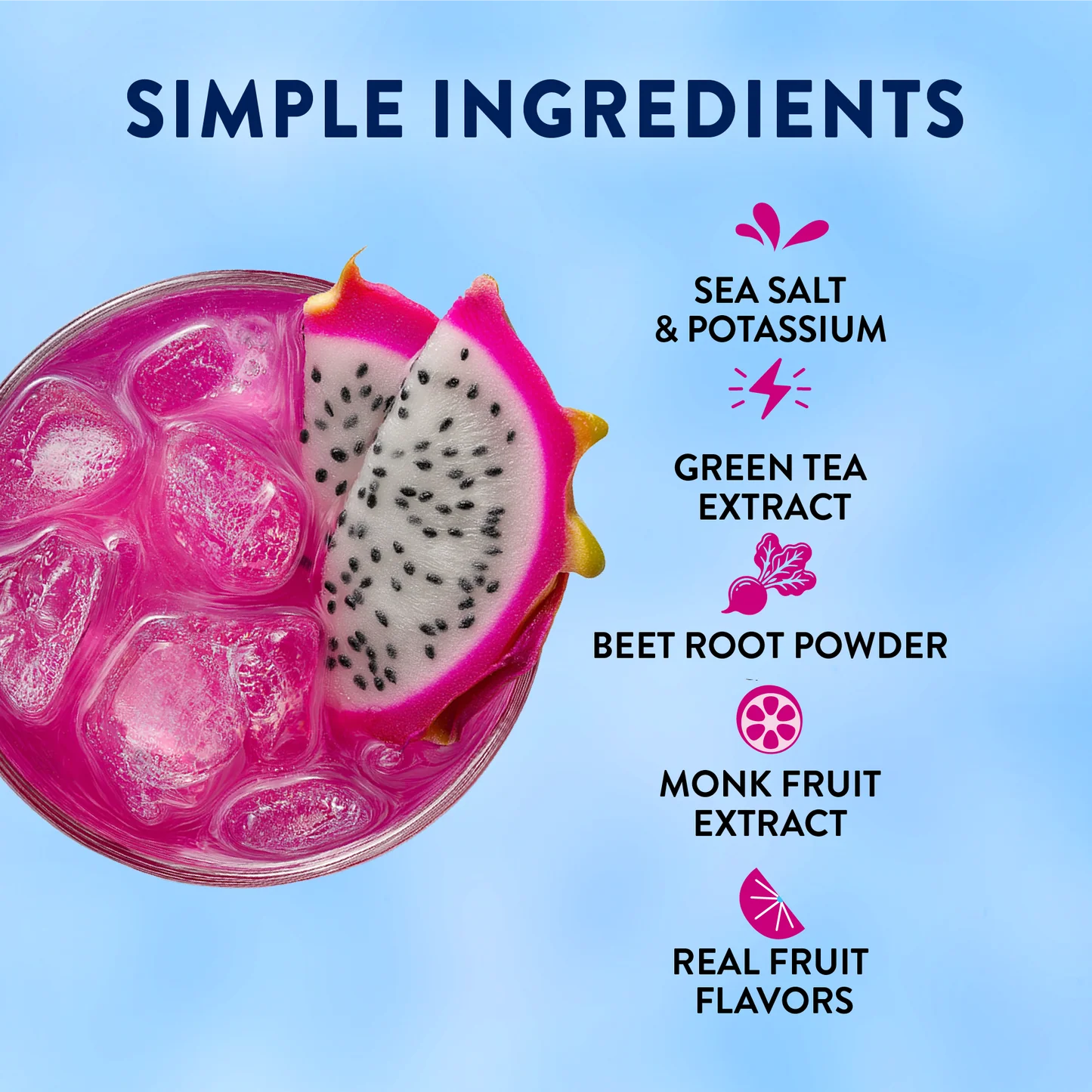 Jordan's Skinny Mixes Refresher Stix | Mango Dragon Fruit (16 count)