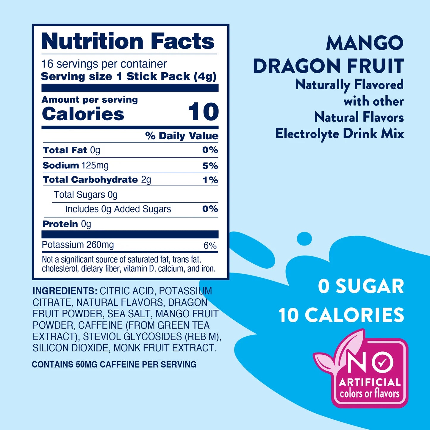 Jordan's Skinny Mixes Refresher Stix | Mango Dragon Fruit (16 count)