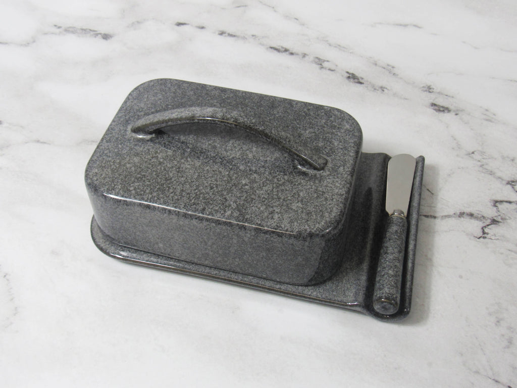 Porcelain Mess-Free Butter Dish w/ Spreader
