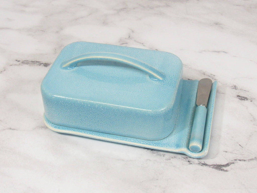 Porcelain Mess-Free Butter Dish w/ Spreader