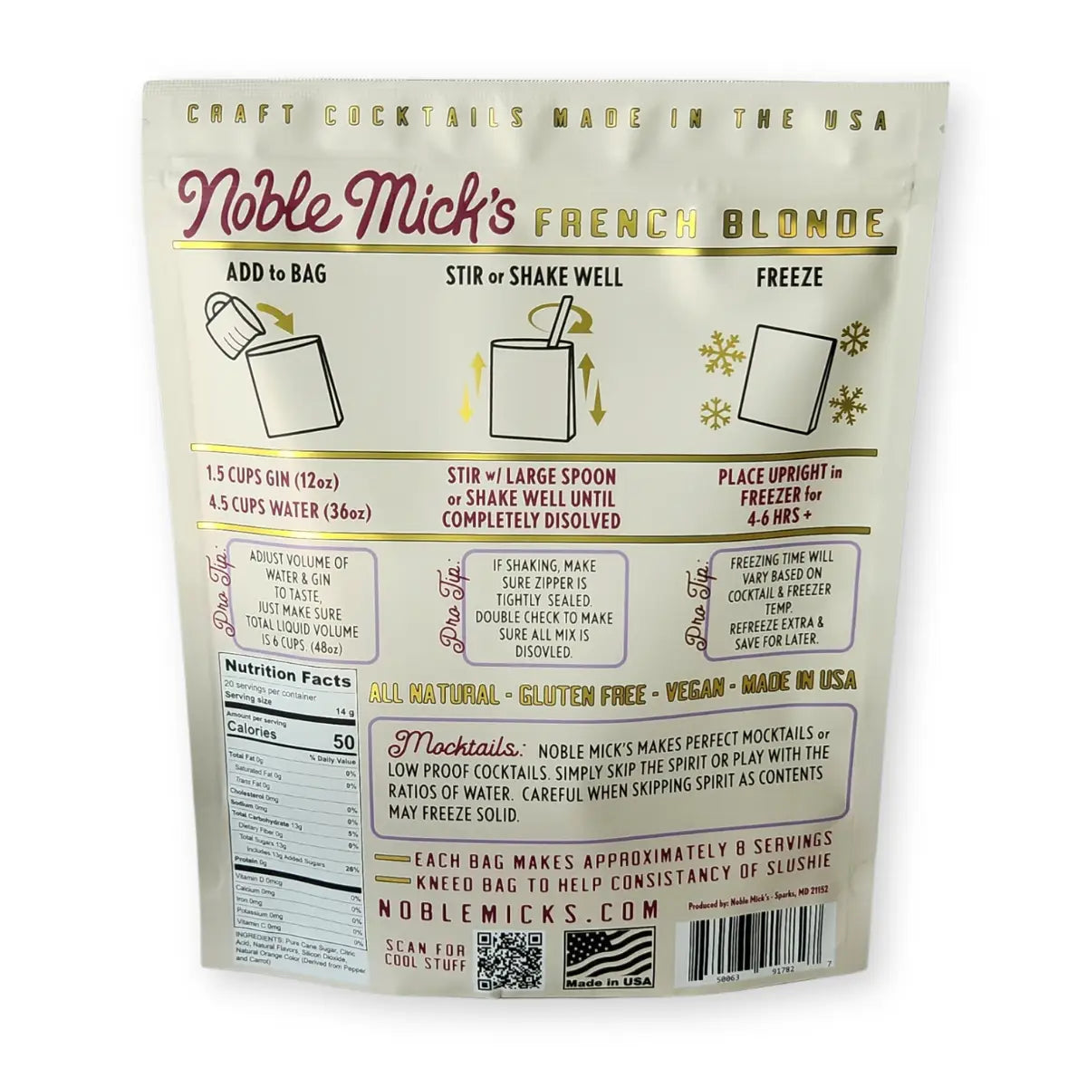 French Blonde Frozen Cocktail Mix
